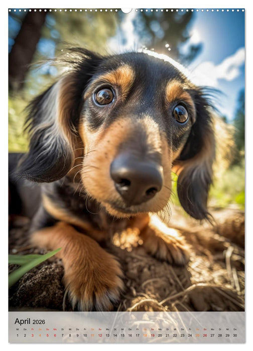 Der Dackel - klein aber mutig (CALVENDO Wandkalender 2026)