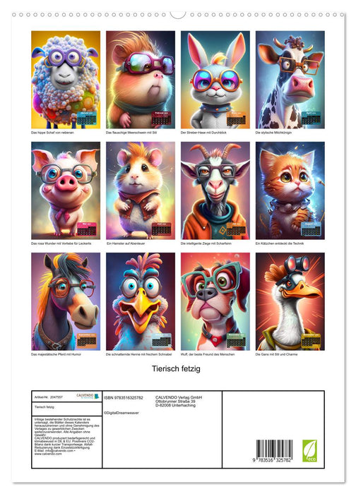 Tierisch fetzig (CALVENDO Premium Wandkalender 2026)