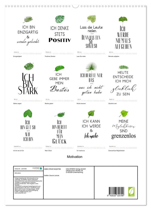 Motivation (CALVENDO Premium Wandkalender 2026)