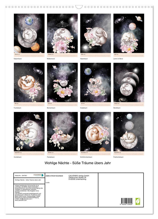 Wohlige Nächte - Süße Träume übers Jahr (CALVENDO Wandkalender 2026)
