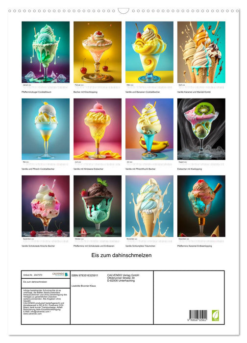 Eis zum dahinschmelzen (CALVENDO Wandkalender 2026)