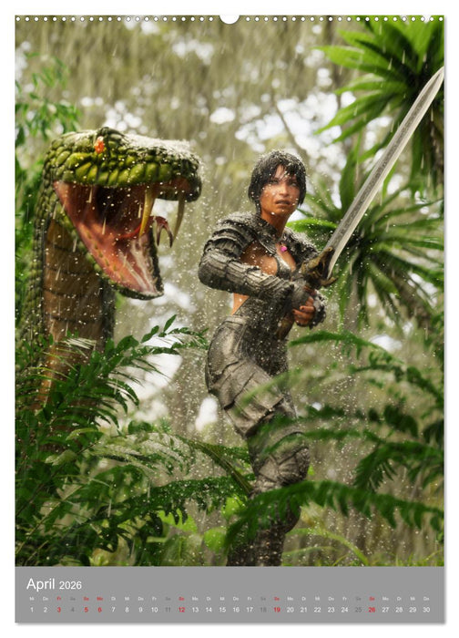 Fantasy Kriegerinnen (CALVENDO Wandkalender 2026)