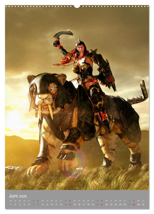Fantasy Kriegerinnen (CALVENDO Wandkalender 2026)