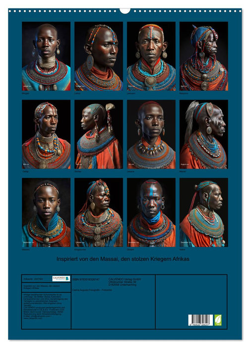 Inspiriert von den Massai, den stolzen Kriegern Afrikas (CALVENDO Wandkalender 2026)