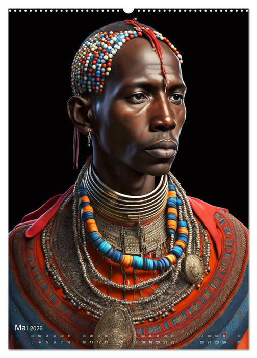 Inspiriert von den Massai, den stolzen Kriegern Afrikas (CALVENDO Wandkalender 2026)