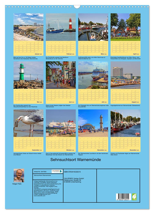 Sehnsuchtsort Warnemünde (CALVENDO Wandkalender 2026)