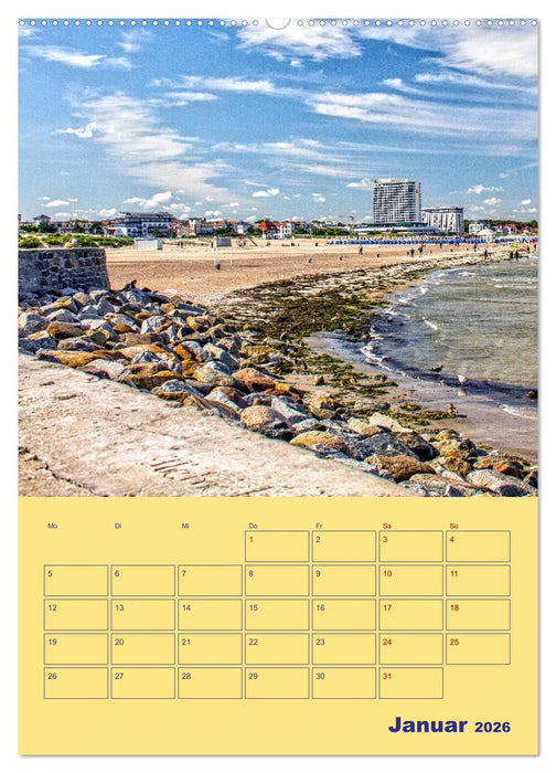 Sehnsuchtsort Warnemünde (CALVENDO Wandkalender 2026)