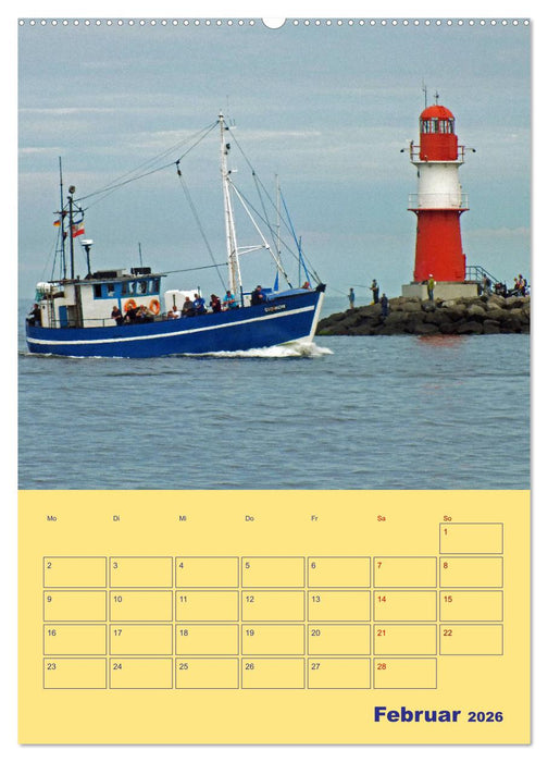 Sehnsuchtsort Warnemünde (CALVENDO Wandkalender 2026)