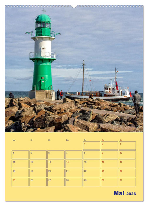 Sehnsuchtsort Warnemünde (CALVENDO Wandkalender 2026)