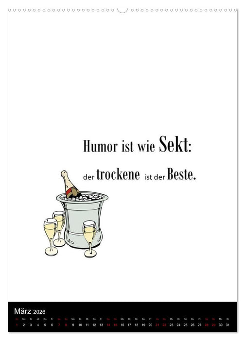 SPRUCH-Beutel voller Sprüche rund ums TRINKEN (CALVENDO Wandkalender 2026)
