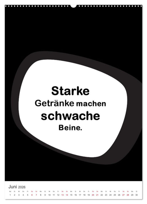 SPRUCH-Beutel voller Sprüche rund ums TRINKEN (CALVENDO Wandkalender 2026)