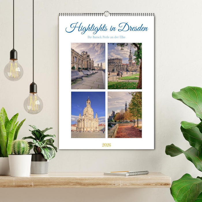 Highlights in Dresden (CALVENDO Wandkalender 2026)
