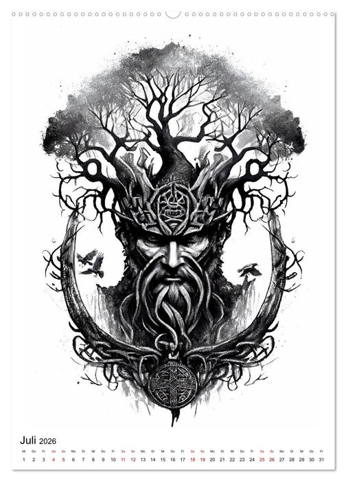 Welt und Mythologie der Wikinger (CALVENDO Premium Wandkalender 2026)