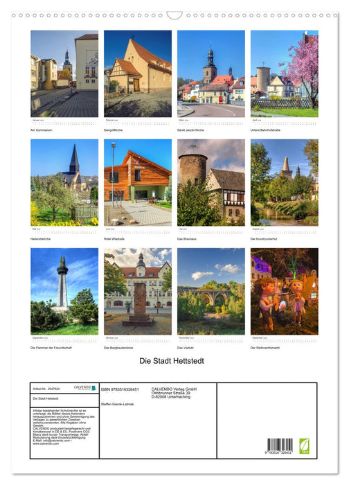 Die Stadt Hettstedt (CALVENDO Wandkalender 2026)