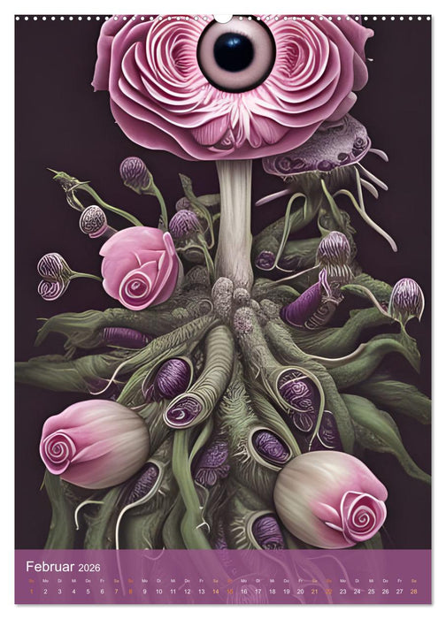Rosige Aussichten - Diese Blumen beobachten dich auf Schritt und Tritt (CALVENDO Wandkalender 2026)