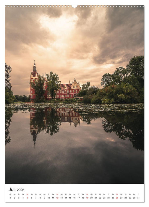 Sachsens Burgen und Schlösser mit Ortsangaben (CALVENDO Premium Wandkalender 2026)