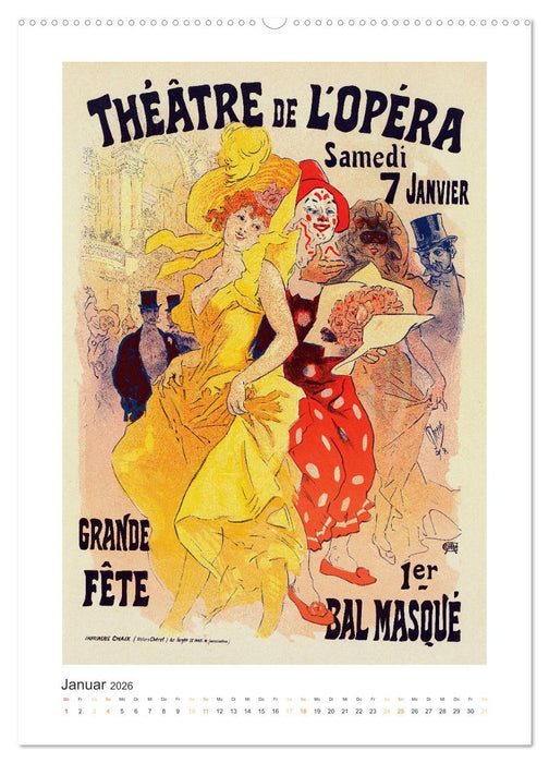 Jules Chéret - Eine Hommage in zwölf Monaten (CALVENDO Premium Wandkalender 2026)