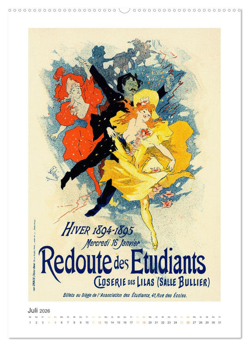 Jules Chéret - Eine Hommage in zwölf Monaten (CALVENDO Premium Wandkalender 2026)