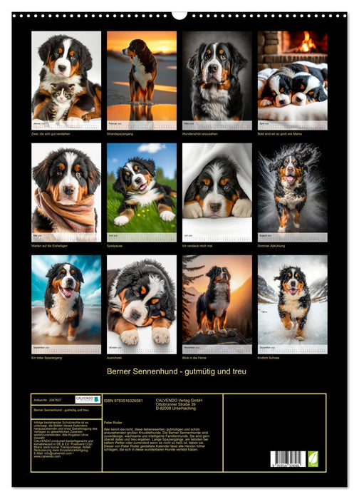 Berner Sennenhund - gutmütig und treu (CALVENDO Wandkalender 2026)