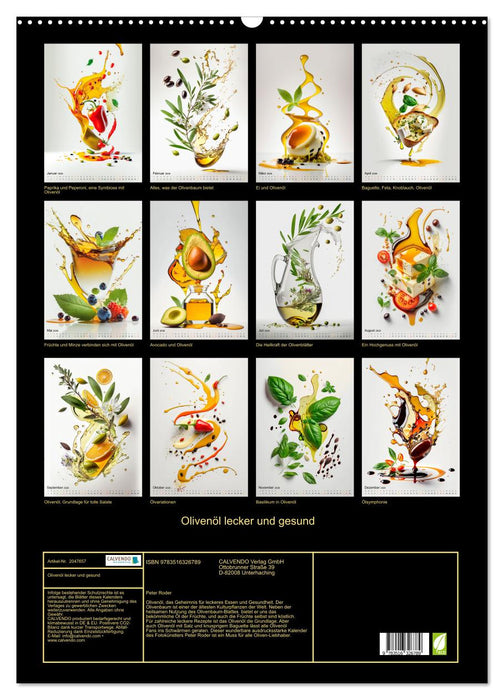 Olivenöl lecker und gesund (CALVENDO Wandkalender 2026)