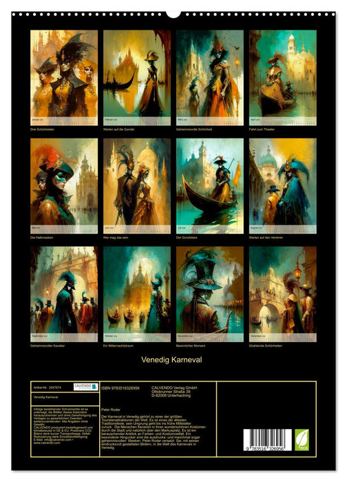 Venedig Karneval (CALVENDO Premium Wandkalender 2026)