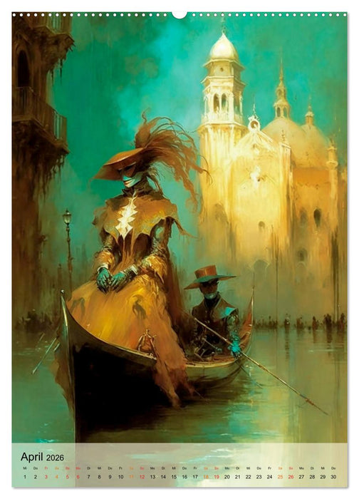 Venedig Karneval (CALVENDO Premium Wandkalender 2026)