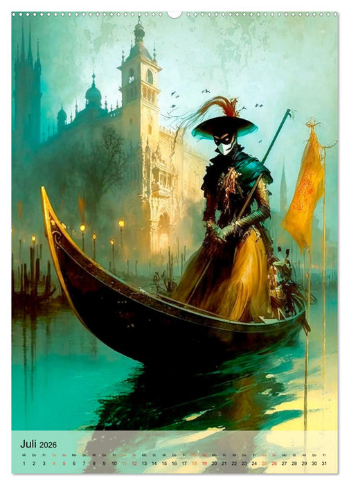 Venedig Karneval (CALVENDO Premium Wandkalender 2026)