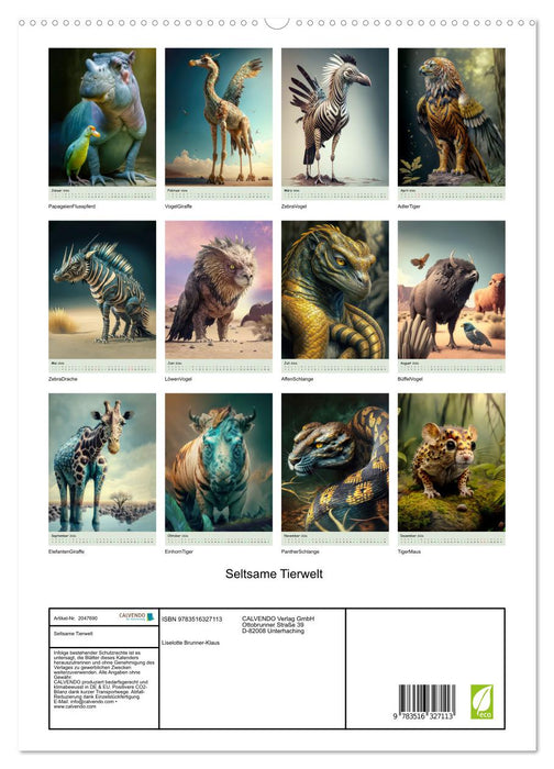 Seltsame Tierwelt (CALVENDO Premium Wandkalender 2026)