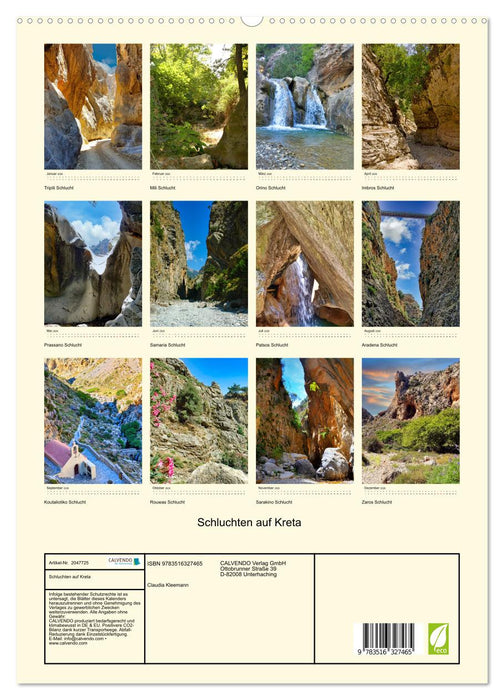 Schluchten auf Kreta (CALVENDO Premium Wandkalender 2026)