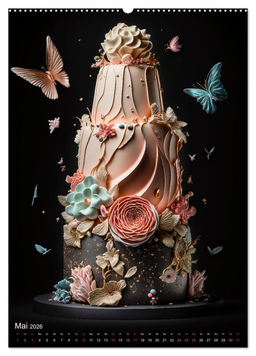 Zur Hochzeit eine Torte (CALVENDO Premium Wandkalender 2026)
