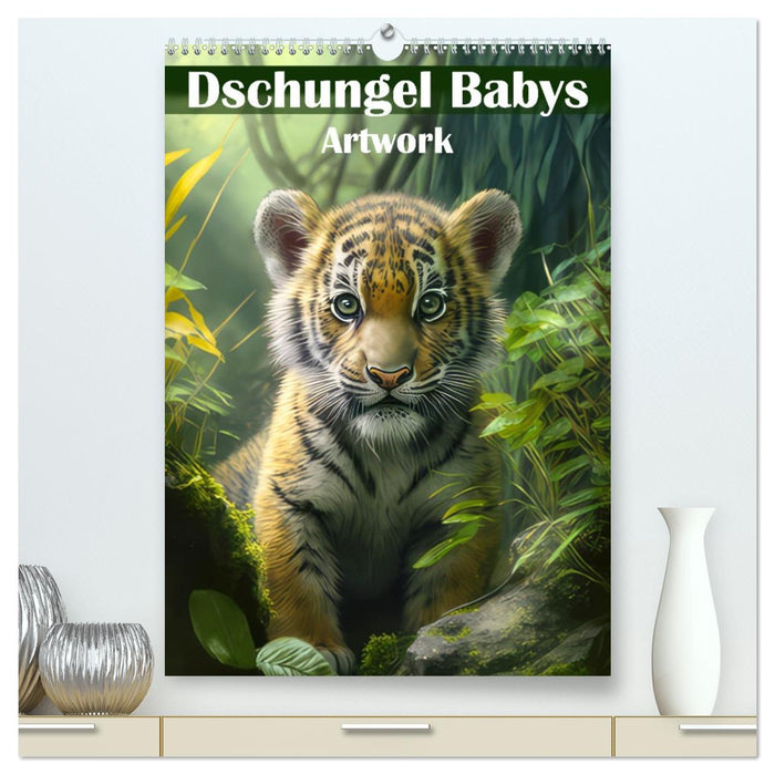 Dschungelbabys - Artwork (CALVENDO Premium Wandkalender 2026)