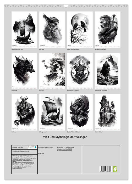 Welt und Mythologie der Wikinger (CALVENDO Wandkalender 2026)