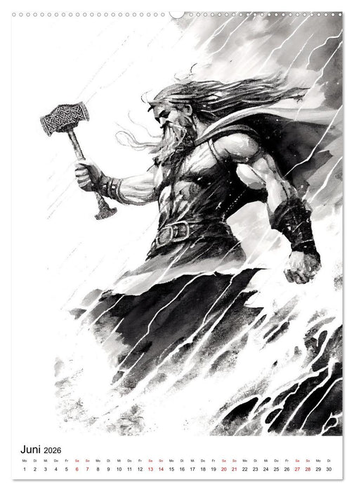 Welt und Mythologie der Wikinger (CALVENDO Wandkalender 2026)