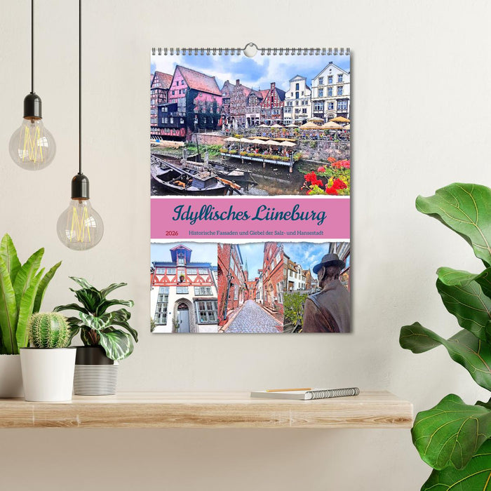Idyllisches Lüneburg. Historische Fassaden und Giebel der Salz- und Hansestadt (CALVENDO Wandkalender 2026)