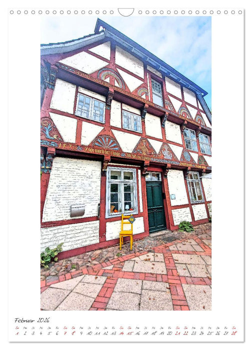Idyllisches Lüneburg. Historische Fassaden und Giebel der Salz- und Hansestadt (CALVENDO Wandkalender 2026)