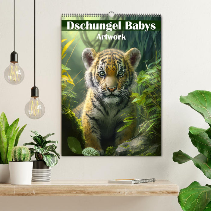 Dschungelbabys - Artwork (CALVENDO Wandkalender 2026)
