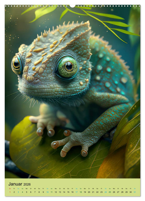 Dschungelbabys - Artwork (CALVENDO Wandkalender 2026)