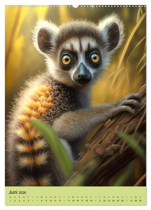 Dschungelbabys - Artwork (CALVENDO Wandkalender 2026)