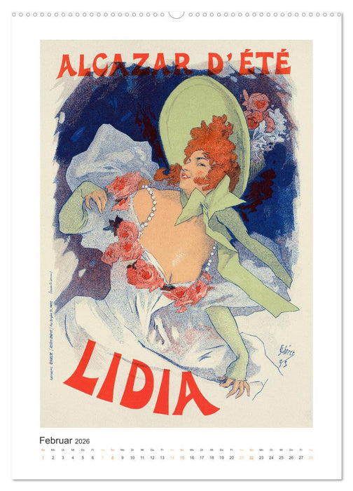 Jules Chéret - Eine Hommage in zwölf Monaten (CALVENDO Wandkalender 2026)