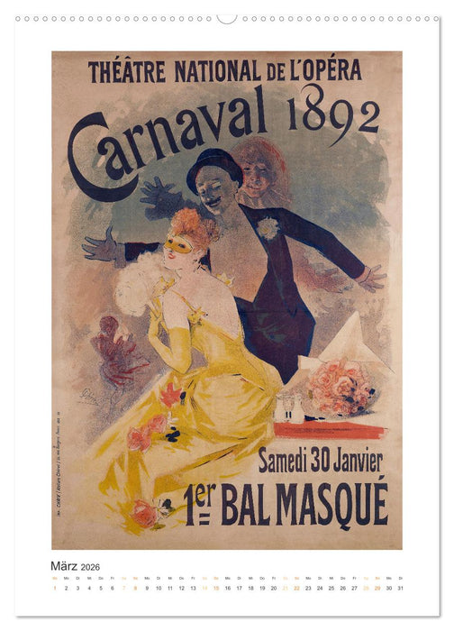 Jules Chéret - Eine Hommage in zwölf Monaten (CALVENDO Wandkalender 2026)