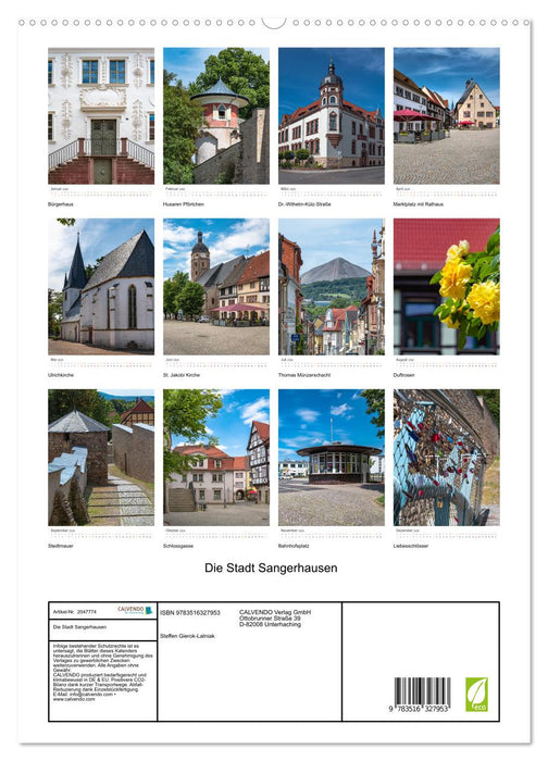 Die Stadt Sangerhausen (CALVENDO Premium Wandkalender 2026)
