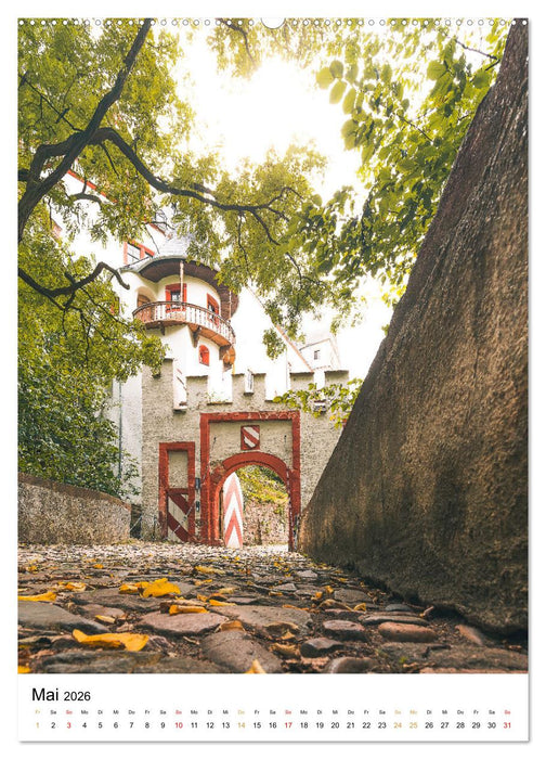 Sachsens Burgen und Schlösser mit Ortsangaben (CALVENDO Wandkalender 2026)