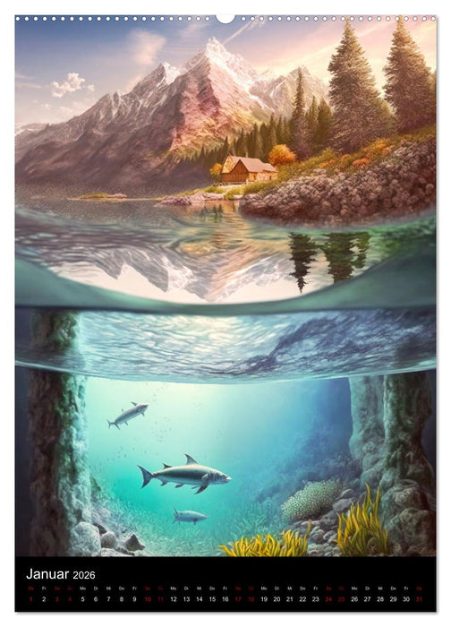 Die Schönheit unter und über Wasser (CALVENDO Premium Wandkalender 2026)