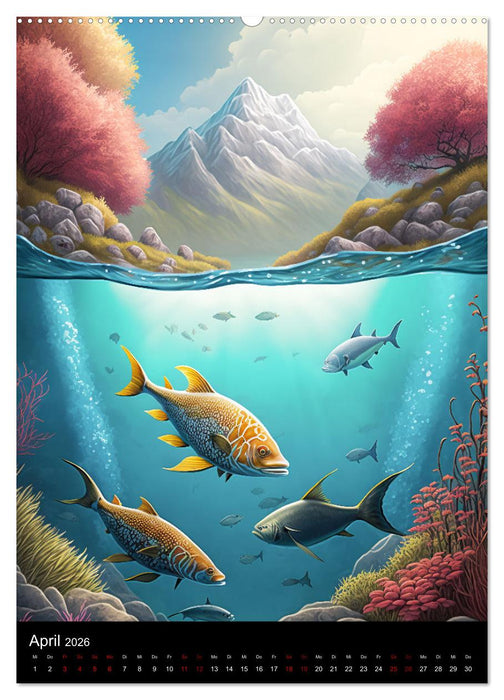 Die Schönheit unter und über Wasser (CALVENDO Premium Wandkalender 2026)