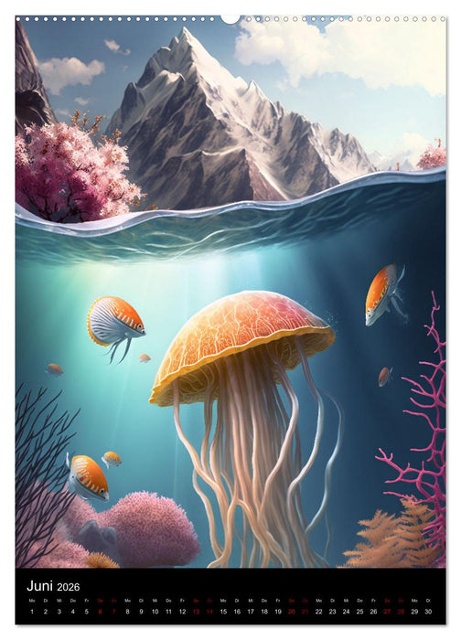 Die Schönheit unter und über Wasser (CALVENDO Premium Wandkalender 2026)