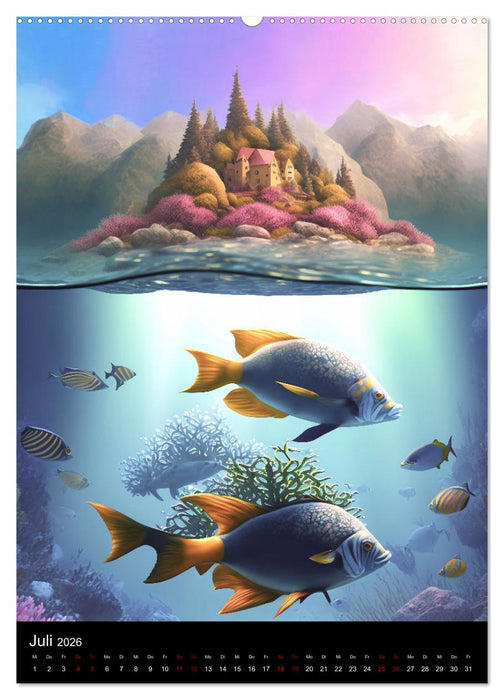 Die Schönheit unter und über Wasser (CALVENDO Premium Wandkalender 2026)