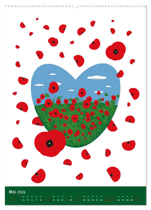 Herz und noch mal Herz (CALVENDO Wandkalender 2026)
