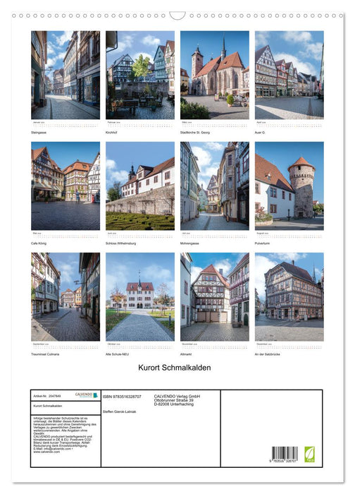 Kurort Schmalkalden (CALVENDO Wandkalender 2026)