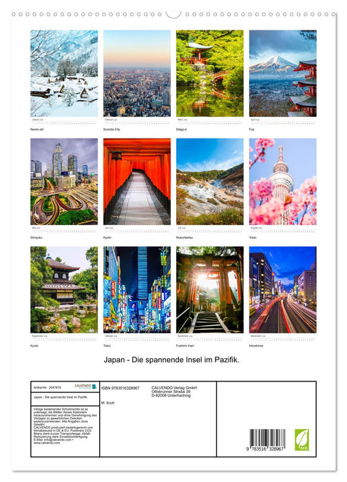Japan - Die spannende Insel im Pazifik. (CALVENDO Premium Wandkalender 2026)