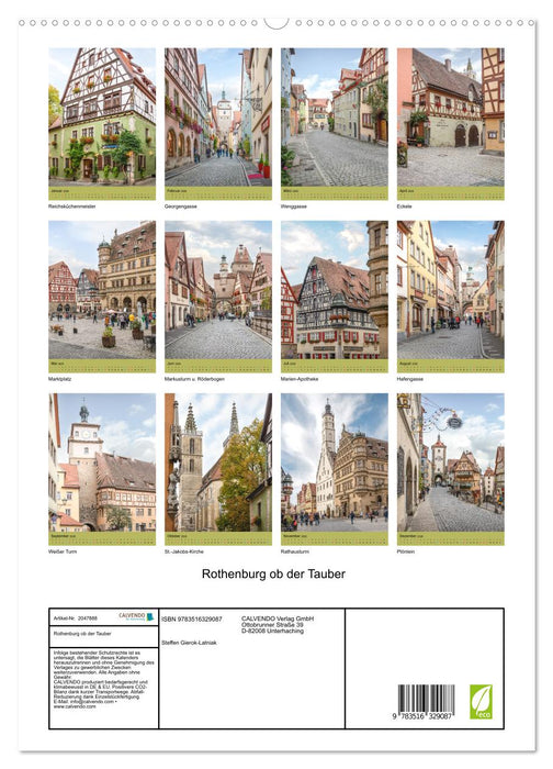 Rothenburg ob der Tauber (CALVENDO Premium Wandkalender 2026)